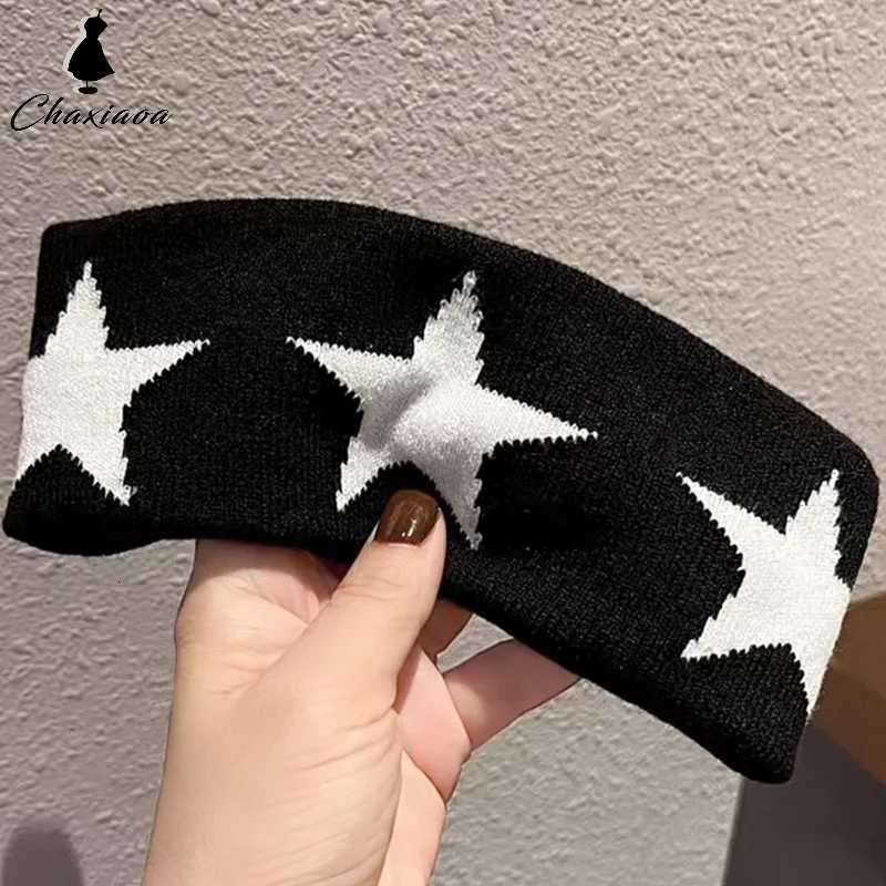 Star Embroidery Sports Headband for Running Cycling Yoga Black Headbands for Women No Slip Soft Hair Accessories V251022