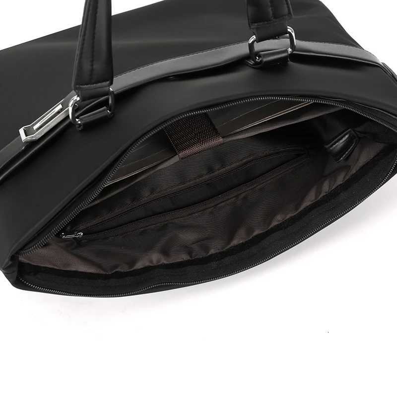 Luxury Design Business Men Briefcase Fashion Male 14inch Laptop Bag Durable Fabric Mens Handbag Large Capacity Casual Tote Bag W251022