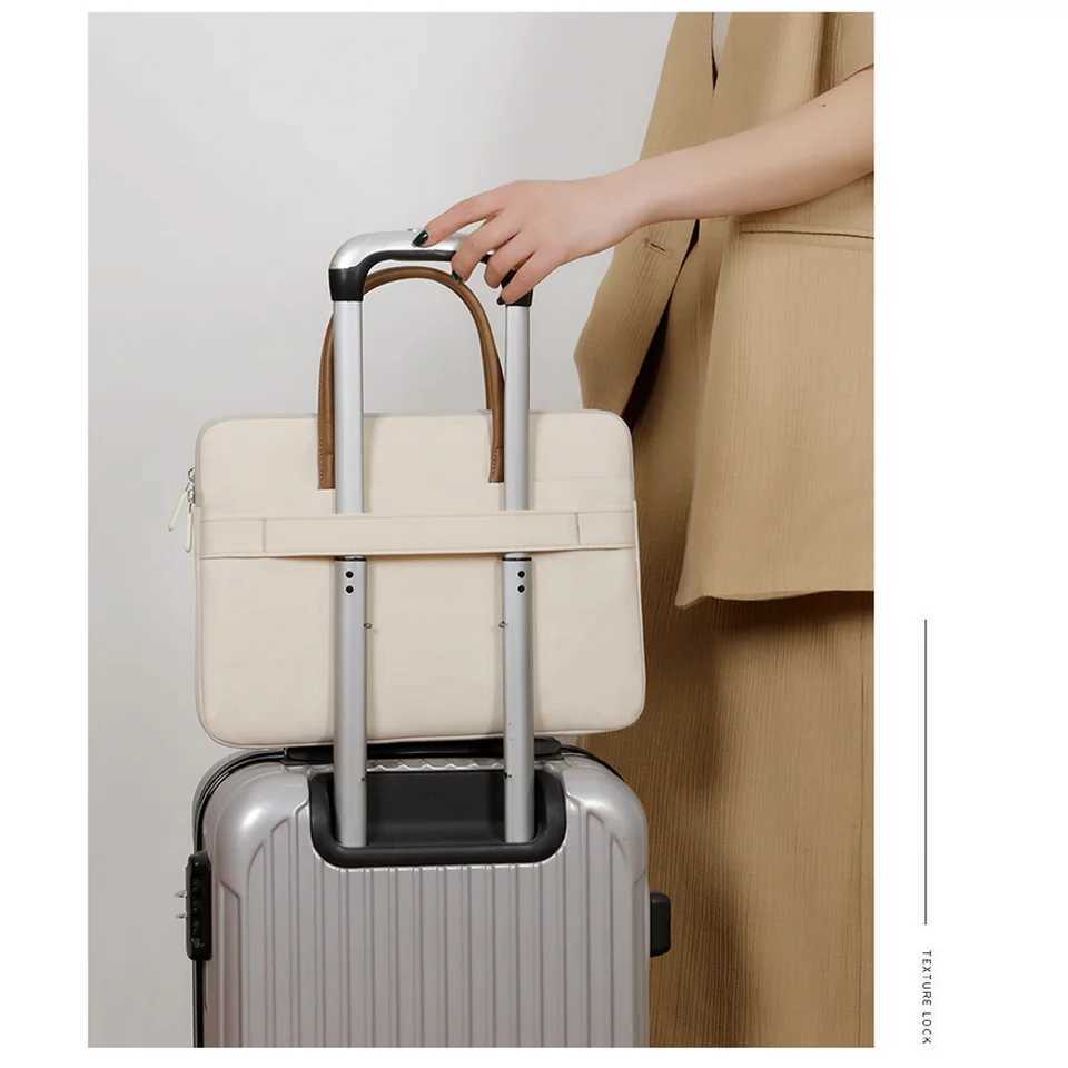 New fashionable and simple portable briefcase 14 inch 1516 inch laptop bag simple and elegant W251022
