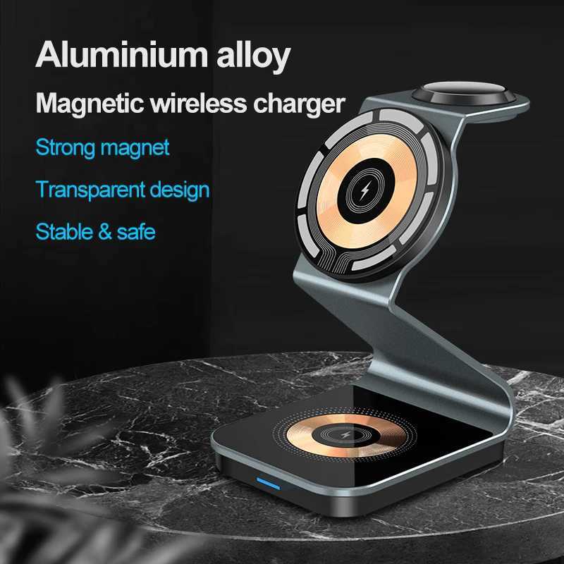 Magnetic Wireless Charger 3 In 1 Mobile Phone Holder Fast Charging Station For iPhone16 15 14 13 12 Airpods iWatch J251114