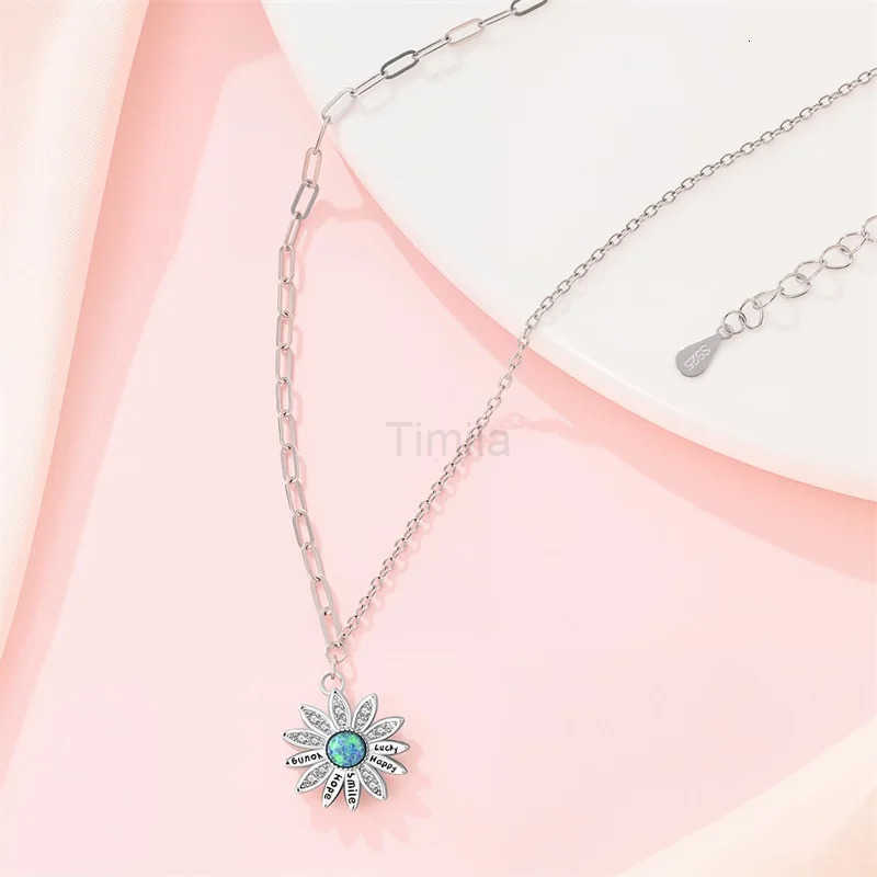 Sunflower Necklace 925 Sterling Silver Classic Simple Adjustable Necklace for Women Girl Fashion Jewelry Gifts U251022
