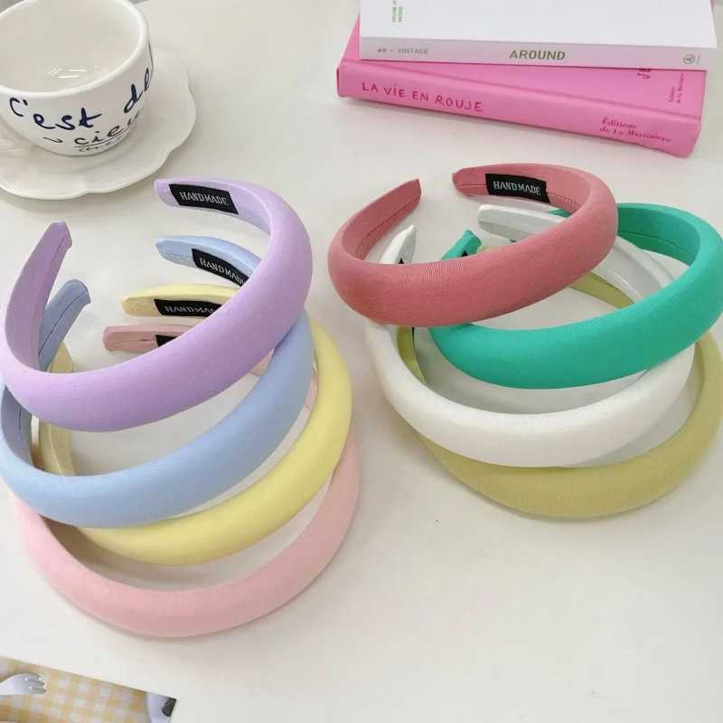 Macaron Color Widebrimmed Sponge Headband for Women Korean Style Fashion Girl Face Wash Hairband V251022