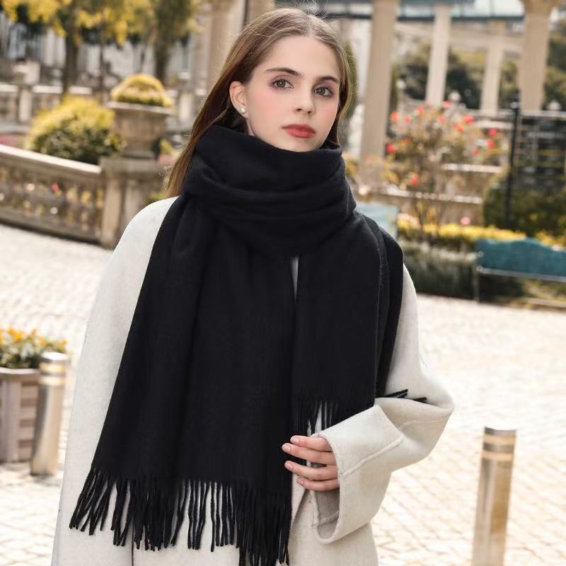T2128 cashmere scarf women autumn and winter solid color ladies neck scarf