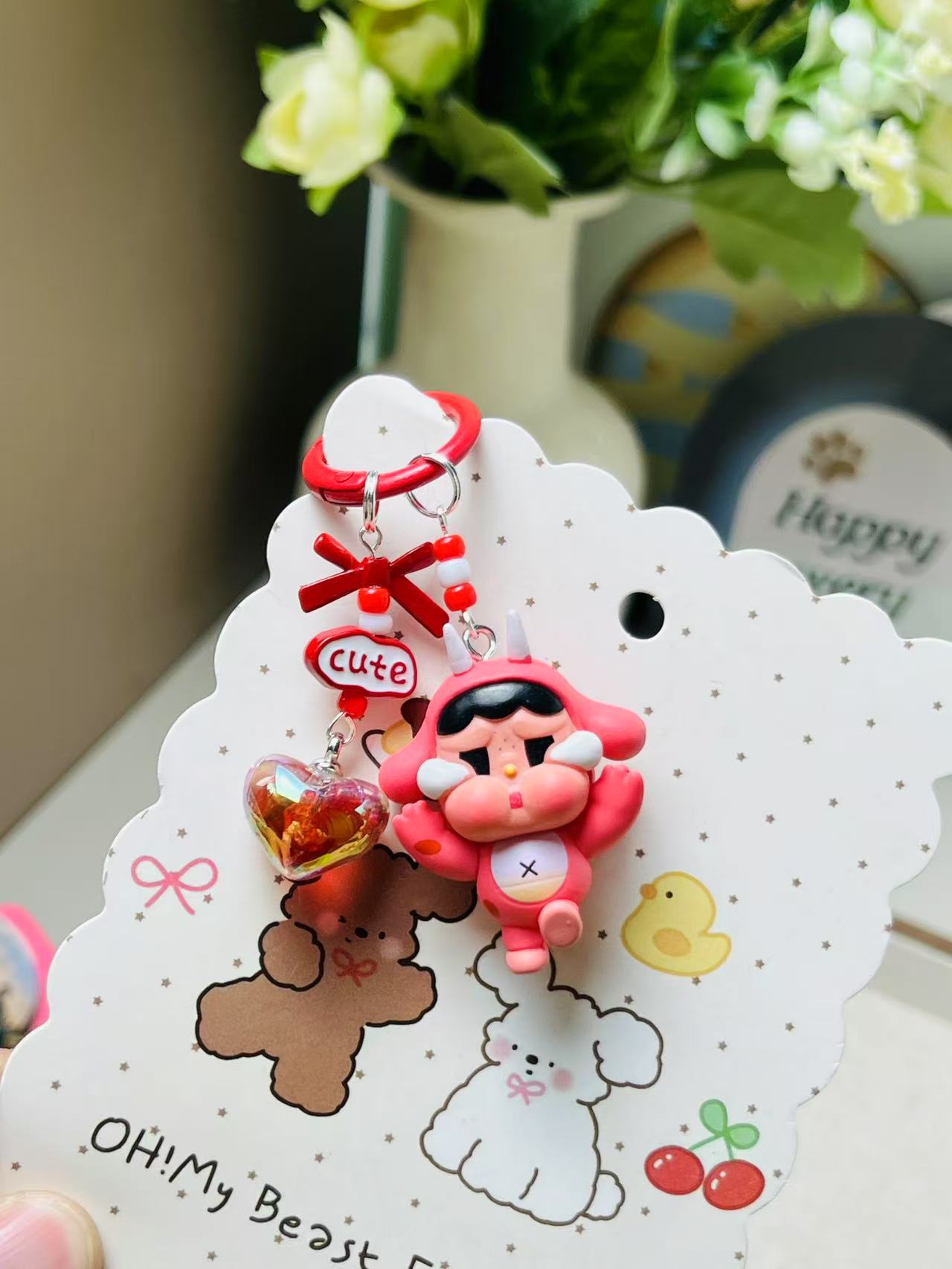 Hot selling Crybaby Diy handmade production Diy Creative Keychain for backpacks phones pendant fans gift Pendant Novelty Charm Unique Pendant