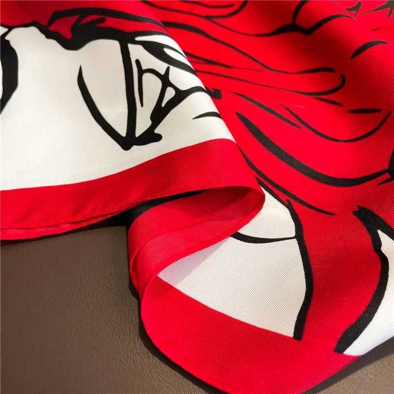 New Design Luxury 90cm Twill Silk Women Scarf Sunscreen Foulard Shawl Hijab Female Hair Hijab Wraps Neckerchief Bandanda Echarpe J251118