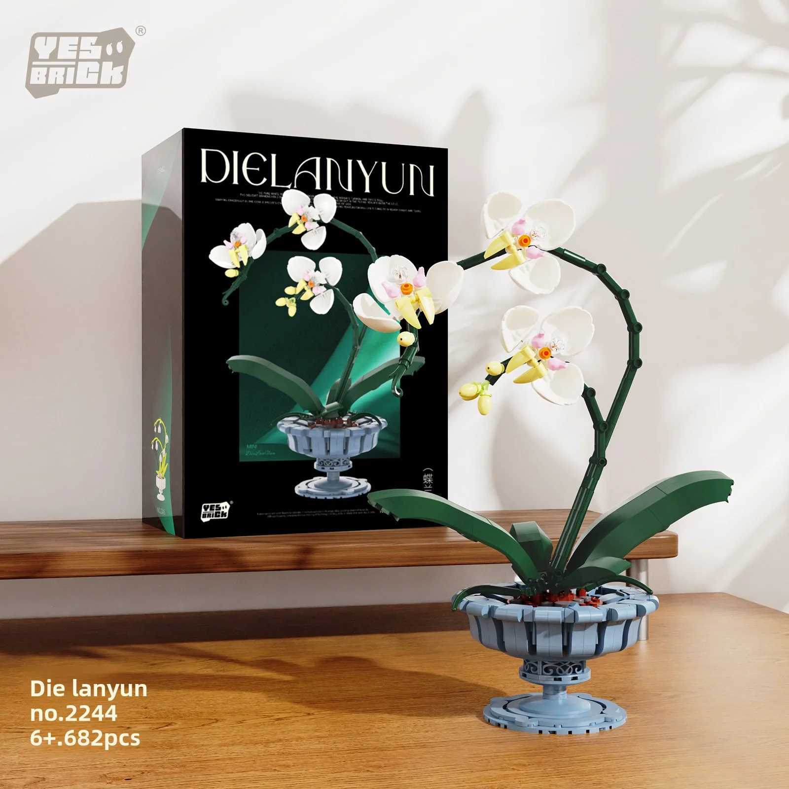 Simulation home orchid series building blocks encounter the elegant charm of orchids in building blocks a childrens education J251022