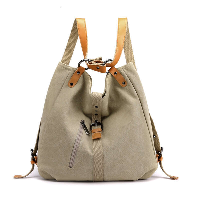 Hot Selling Women S Multifunctional In Canvas Backpack Can Be Worn On One Shoulder Or Crossbody High Quality