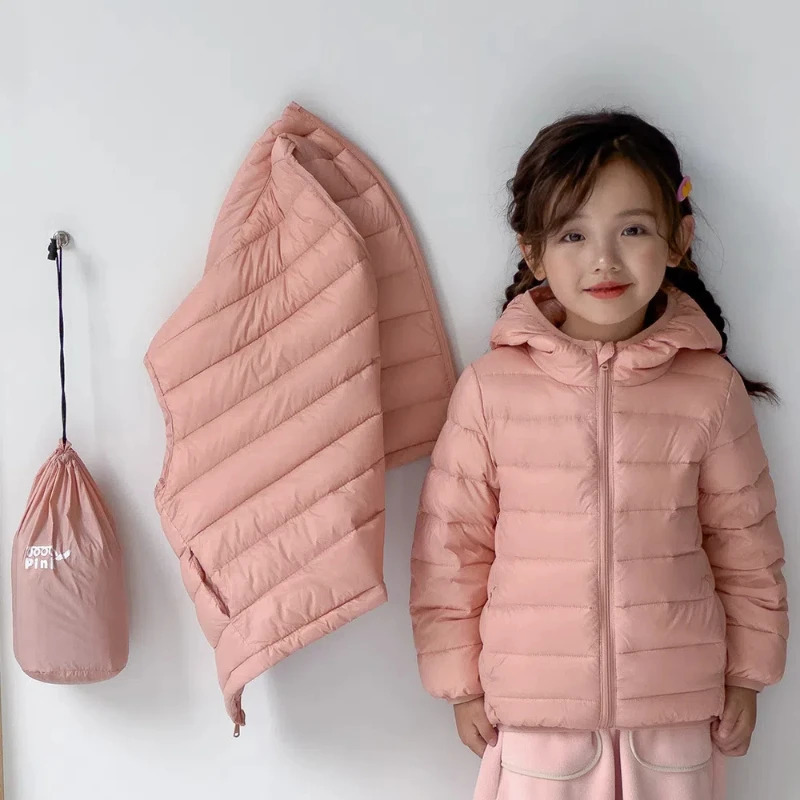 Childrens Lightweight Down Jacket White Duck Down Parka with Hood Autumn and Winter Warm Boys Girls Outdoor Jacket 251021