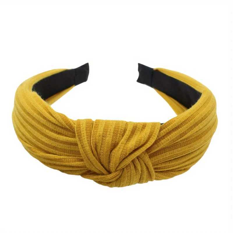 Knitted Knotted Solid Wide Headbands Women Girls New Fashion Hair Hoop Simple Cross Knot Hairbands Headwear Hair Accessories V251022