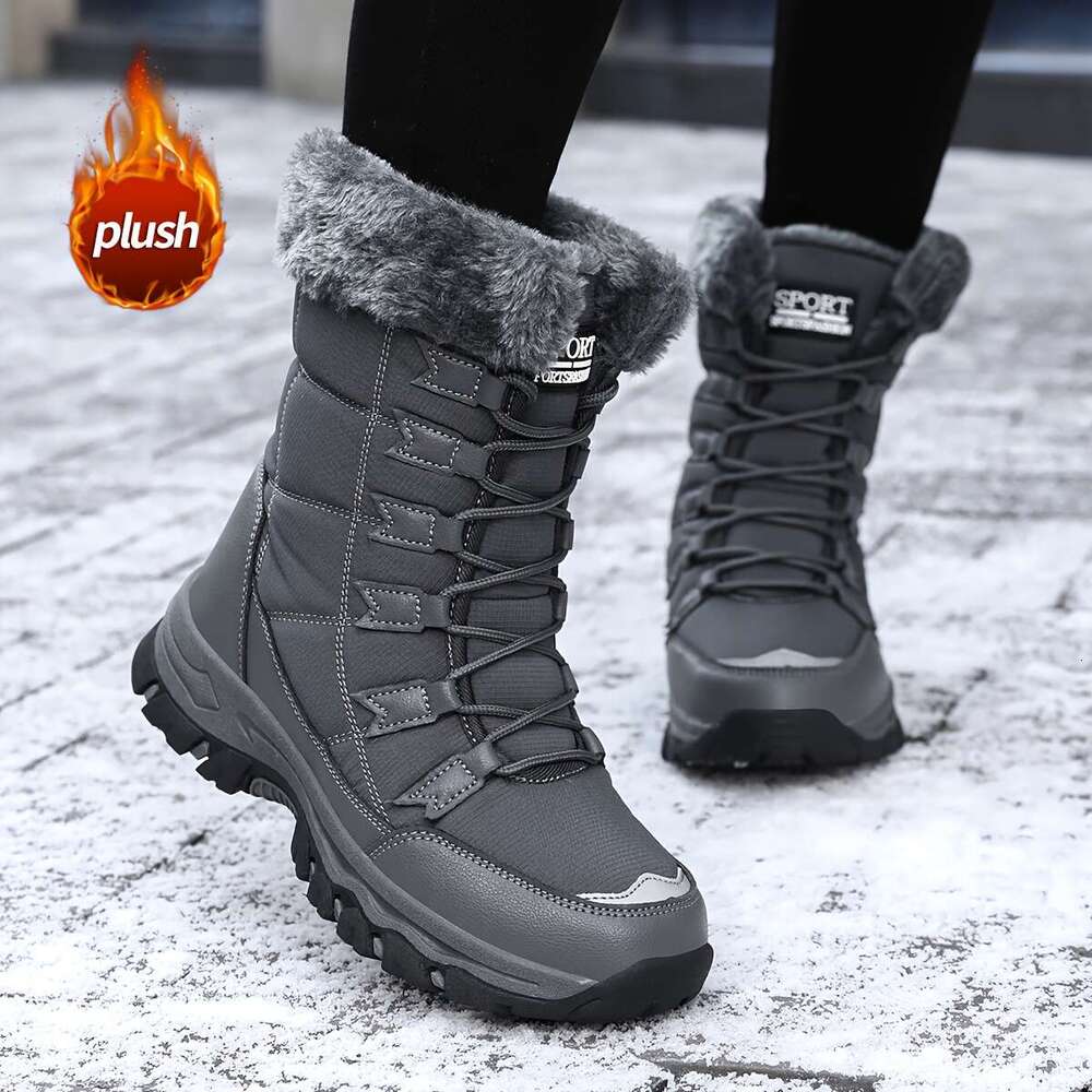 Women's Warm Ankle Snow Boots, Winter Shoes With Plush Lining, Non-Slip Outdoor Short Boots.