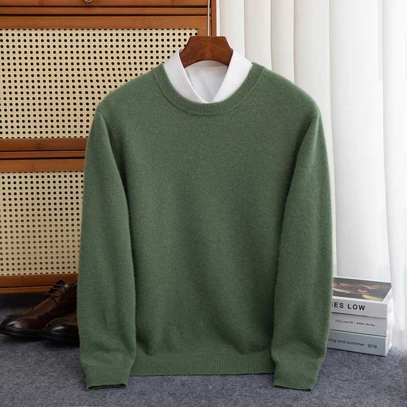 New 100 Merino Wool Sweater Men Autumn Winter ONeck Pullover Business Casual Base Shirt Knit HighGrade Warm Male Jumper TopsXJ251022