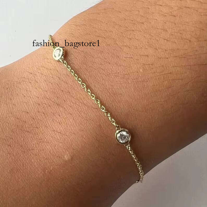Pure Sier and Gold Plated Natural Sparkling Pyroxene Brilliant Cut Chain Bracelet