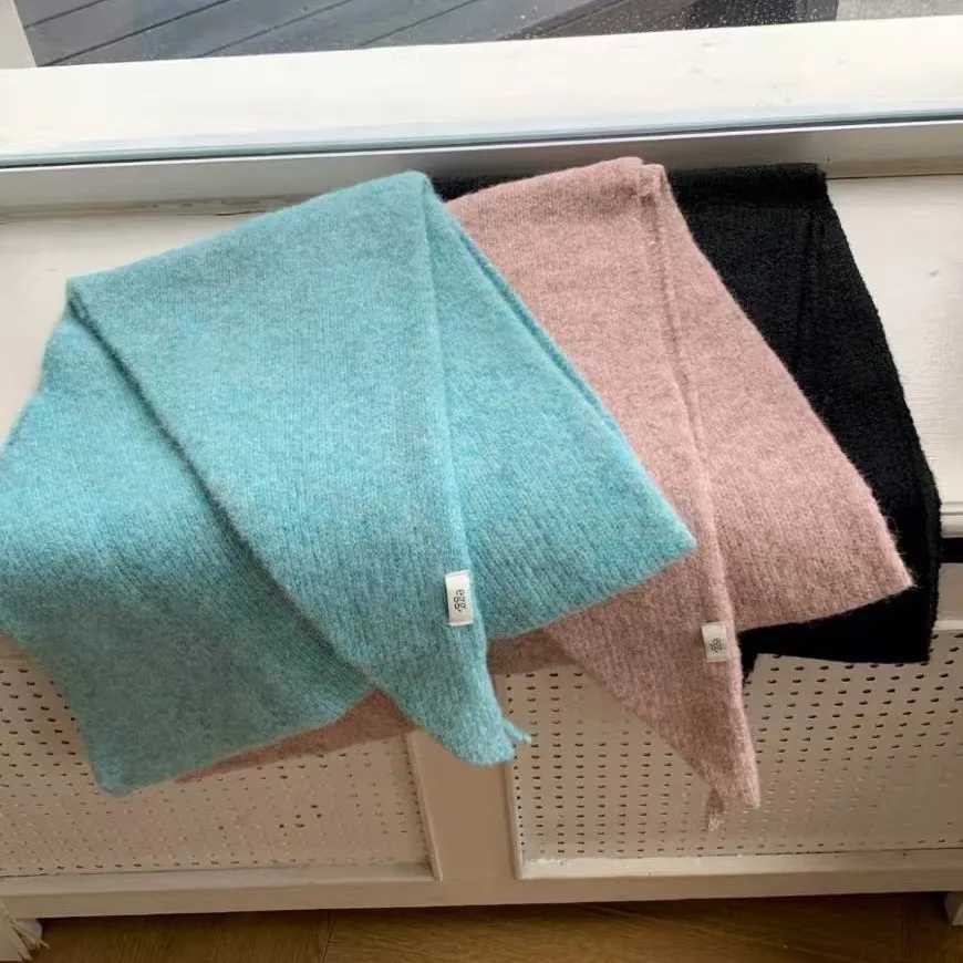 Korean Solid Color Winter Soft Waxy Knitted Triangular Scarf Large Version Shawl Autumn and Winter New Outer Vest Women Scarf J251118