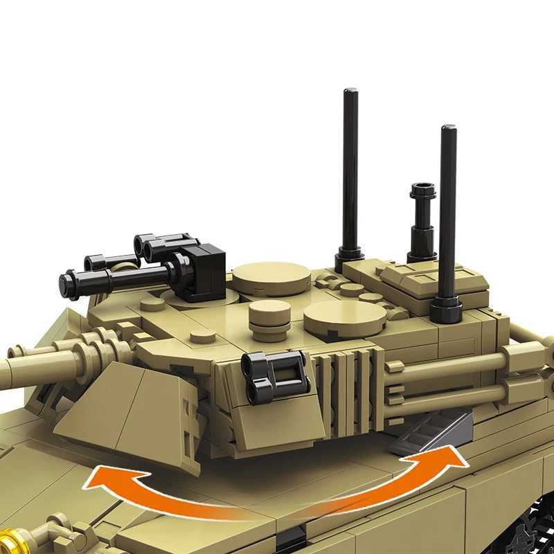 605pcsM1A2 Main Battle Tank Set Childrens educational building block toy Christmas gift Birthday gift J251022