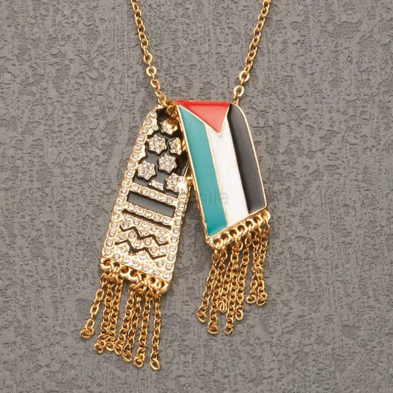 HNSP Palestine Scarf Necklace Pendant For Women Jewelry palestinian Accessories U251022