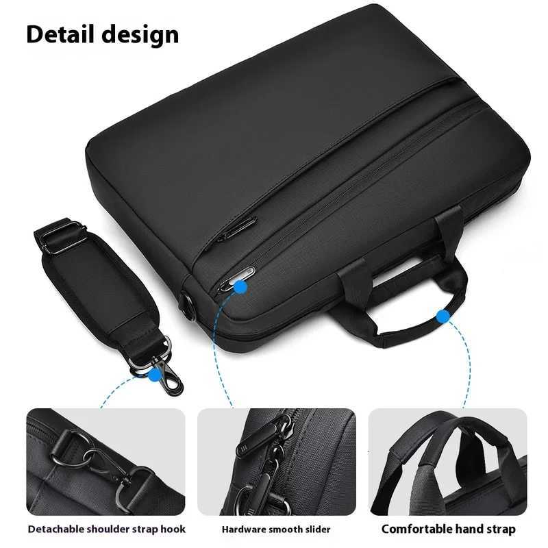 High Quality Business PVC Shoulder Messenger Bags Trendy Briefcase Bag Office Handbags 15 17 inch Laptop Bag W251022