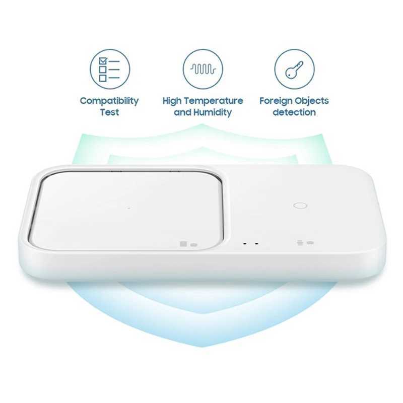 15W Wireless Charger Duo with Travel AdapterFor Galaxy S23S21S10S9S8Note20Smart Watch37 Airpods3 Qi EPP5400 J251114