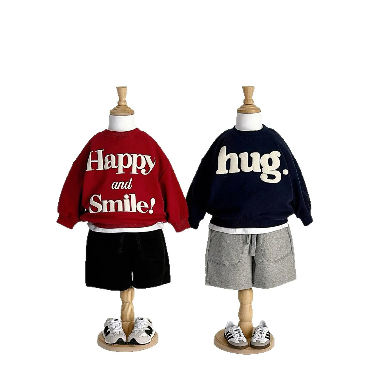 2025 Autumn Children Letter Sweatshirt Cotton Boys Loose Versatile Pullover Baby Girls Fashion Casual Tops Kids Clothes 251021