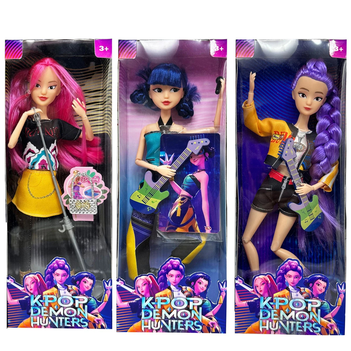 Doll Toys Kpop Demon Hunters Action Figure Toy Rumi Mira Zoey Beautiful Princess Baby Girl Dolls Plastic DIY Toy for Girls 251020