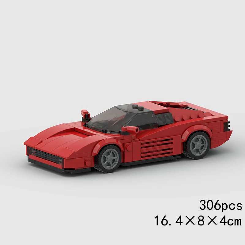 MOC Car Speed R34 488 Pickup R32 Racing Vehicle Model Building Block Super Race brick Christmas Gift City Technical rally sport J251022