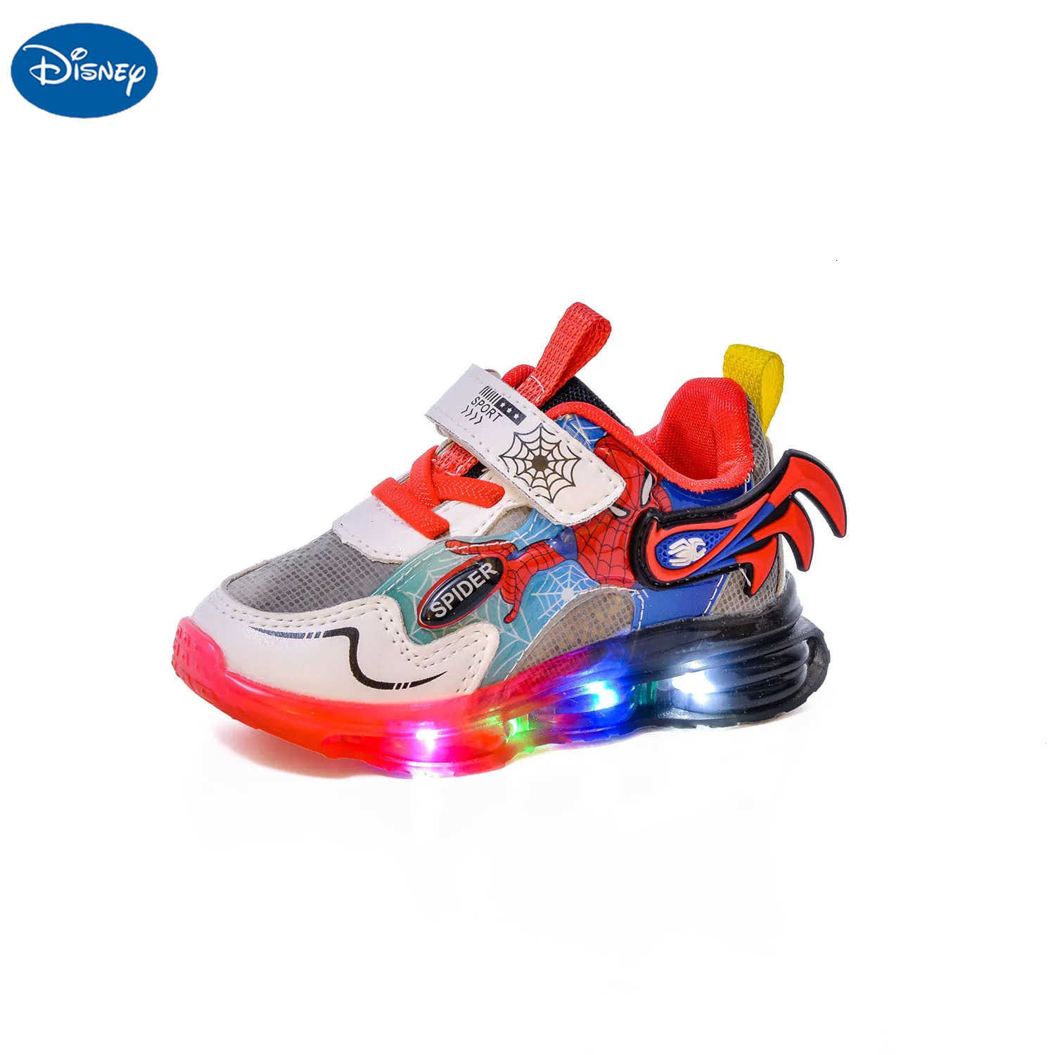 Disney Boys Shoes LED Lights Cartoon Autumn Childrens Sports Shoes Leather Nonslip Childrens Running Shoes Sneaker Size 2130 H251022