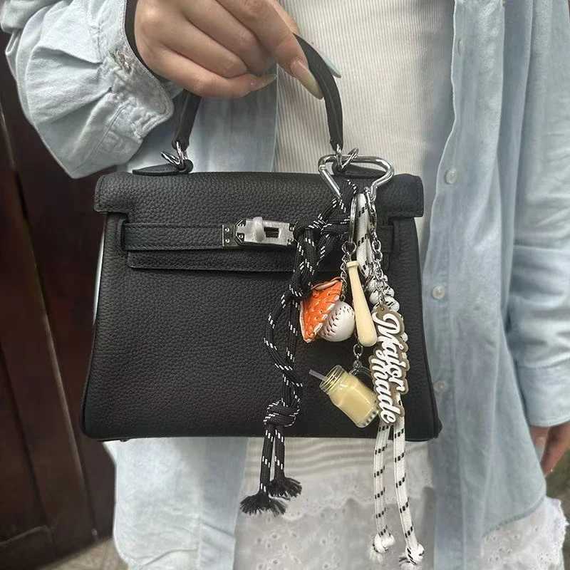 Sports Series Key chain Multielement Backpack pendant Hand woven rope shoulder bag decoration J251121