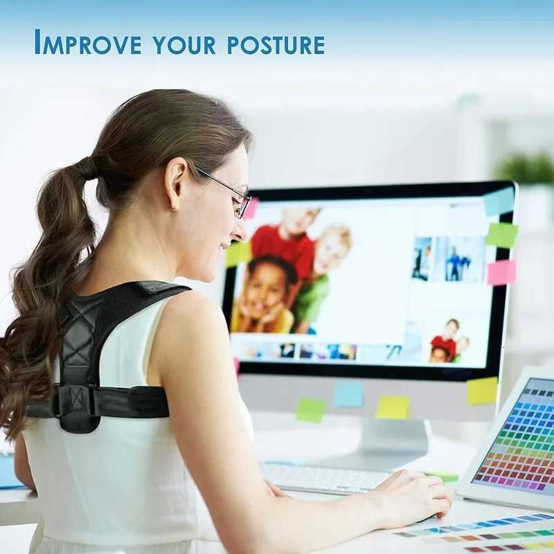 Adjustable Clavicle Posture Corrector Men Woemen Upper Back Brace Shoulder Lumbar Support Belt Corset Posture Correction D251022