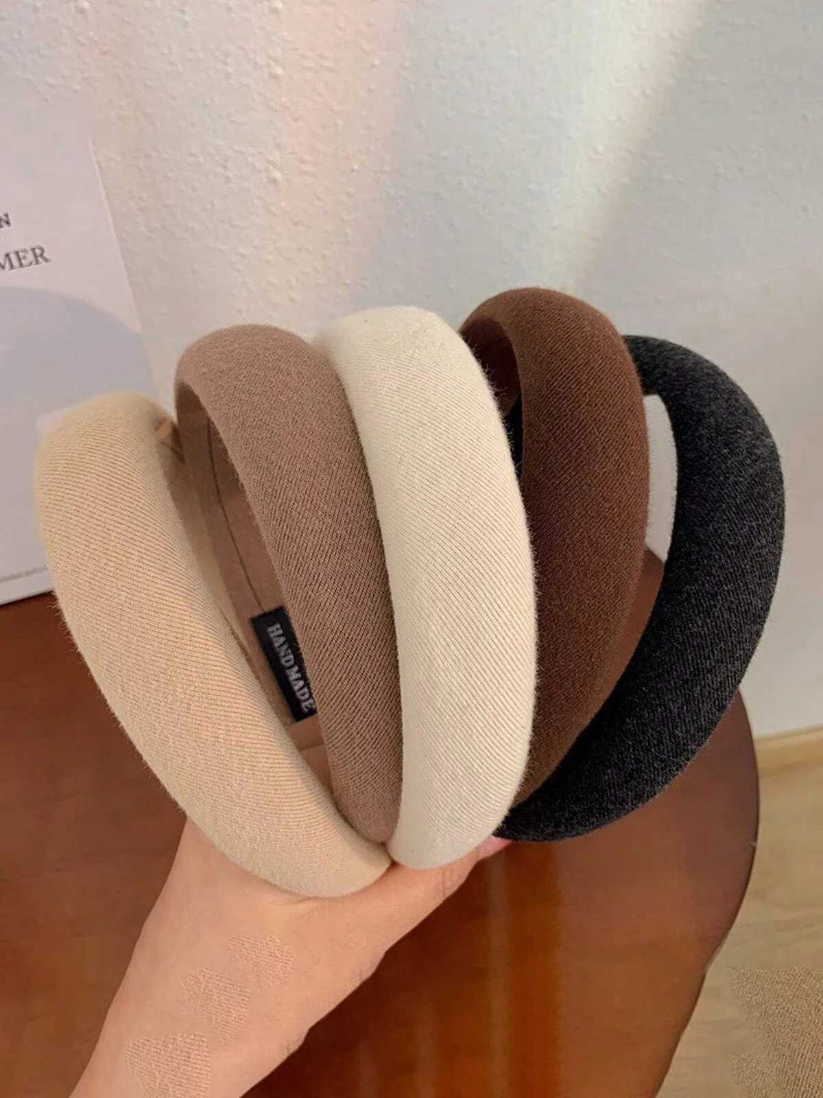 Fashion Solid Color Hair Bands Girls Vintage Elastic Headbands Sponge Hairbands Hair Hoop Korean Hair Accessories for Women V251022