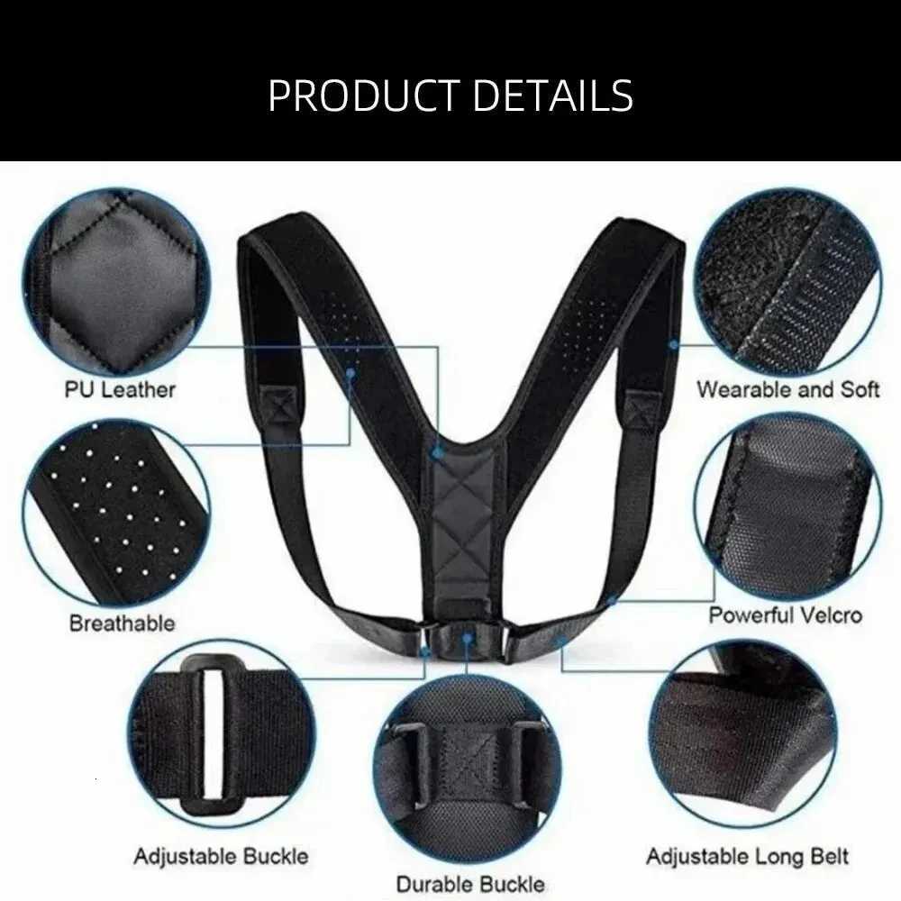 Back Posture Correction Belt Hunchback Prevention Correction of Sitting Posture Unisex Breathable Body Shaping Back Posture Corr1 D251022