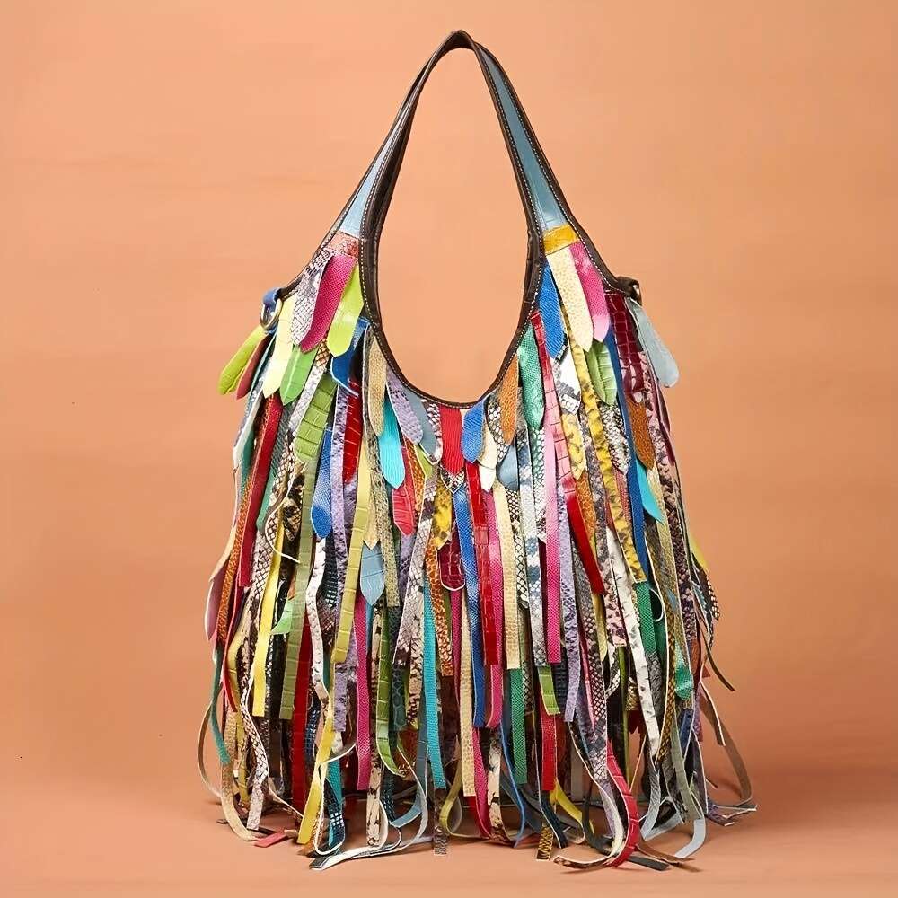 2025 Leather Colorful New Design, Single Shoulder Large Capacity Hobo Bag, Women's Messenger Bag