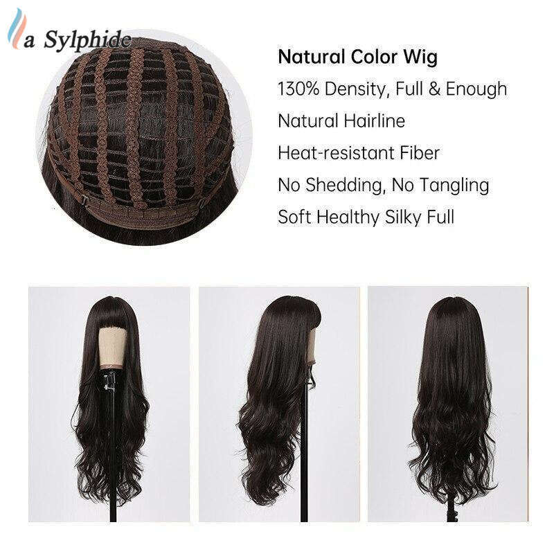 Yiwu Big Wave Bangs Long Curly Hair Platinum Gradient Realistic Atmosphere Synthetic Wig For Women