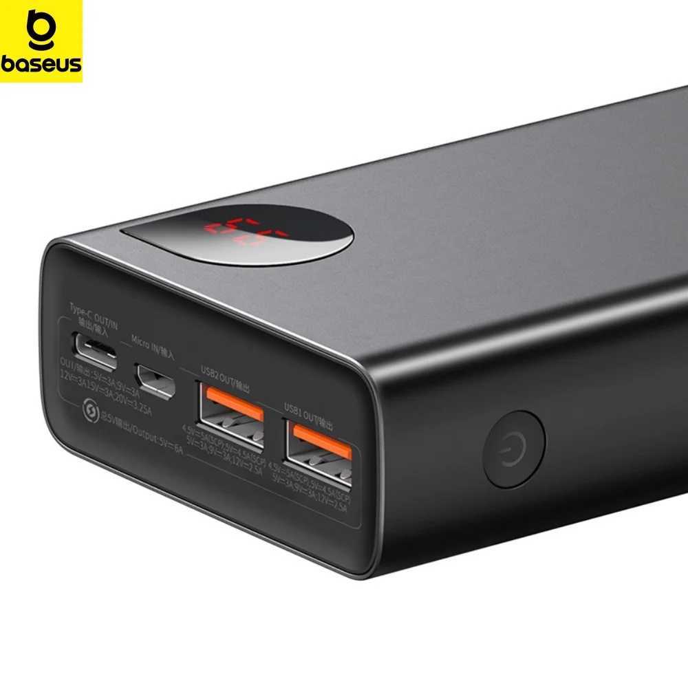 Baseus 65W Power Bank 20000mAh PD Quick Charge FCP SCP Powerbank Portable External Charger for Smartphone Laptop iPhone Tablet J251114