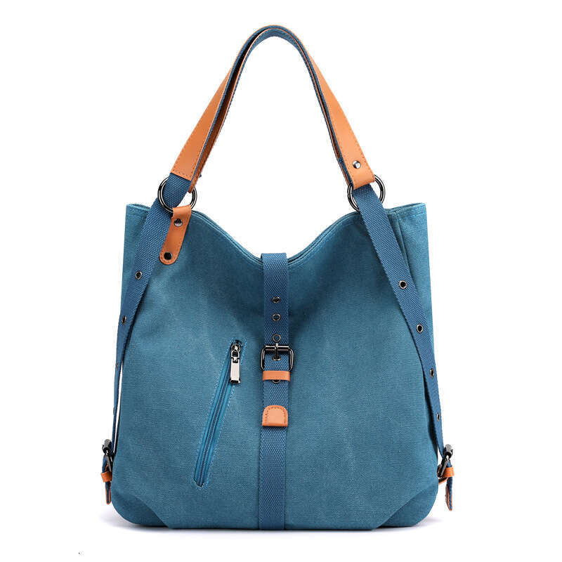 Hot Selling Women S Multifunctional In Canvas Backpack Can Be Worn On One Shoulder Or Crossbody High Quality
