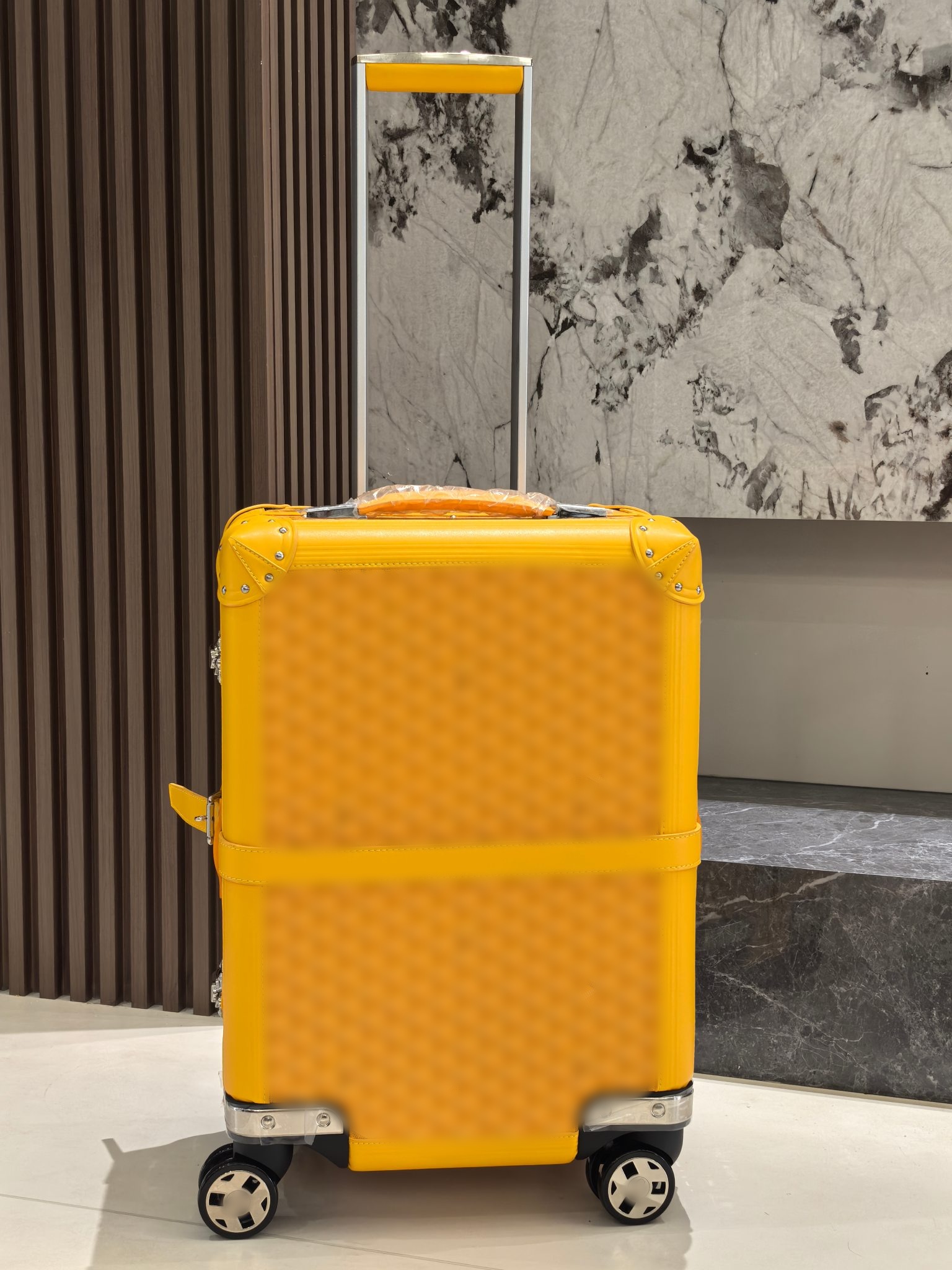 Designer luggage, carry-on suitcase, stylish, trendy, luxurious, one of the most expensive suitcases in the world.
