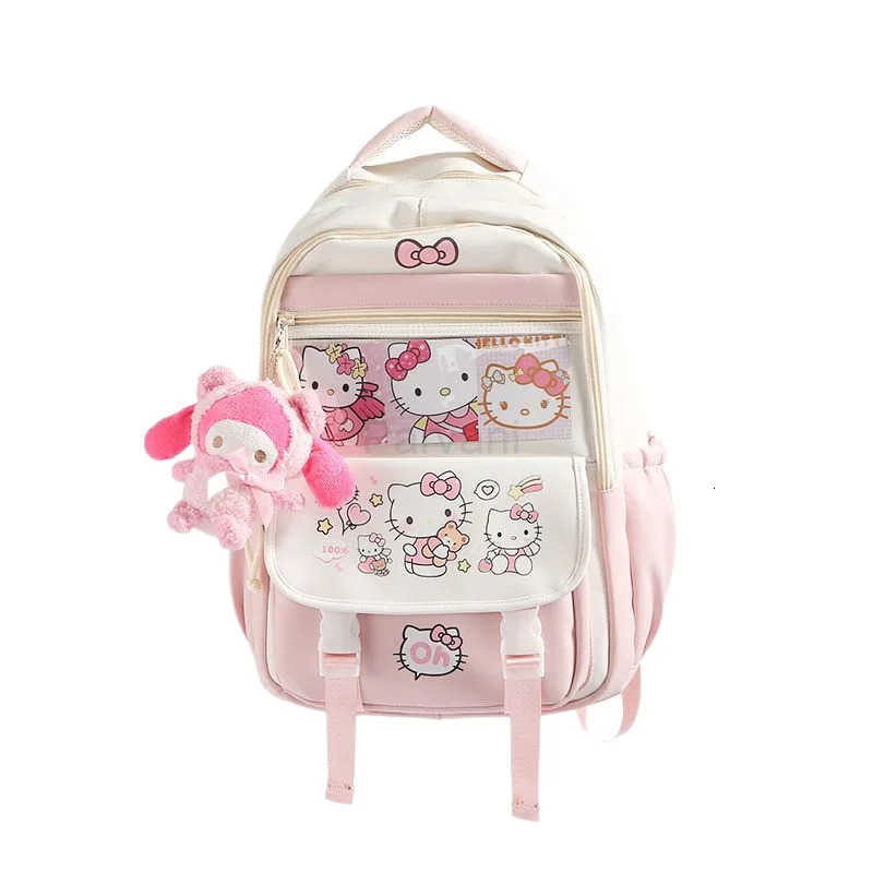 Sanrio Cute Backpack Large Capacity School Bag for Middle High School Students Cartoon Laptop Travel Kuromi Hello Kitty L251022