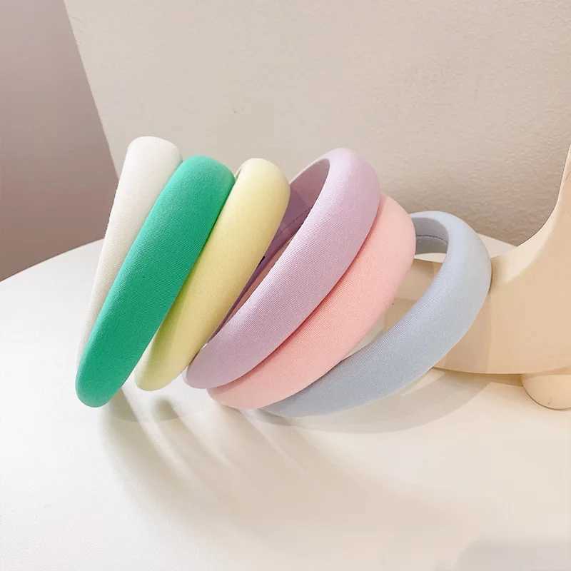 Macaron Color Widebrimmed Sponge Headband for Women Korean Style Fashion Girl Face Wash Hairband V251022