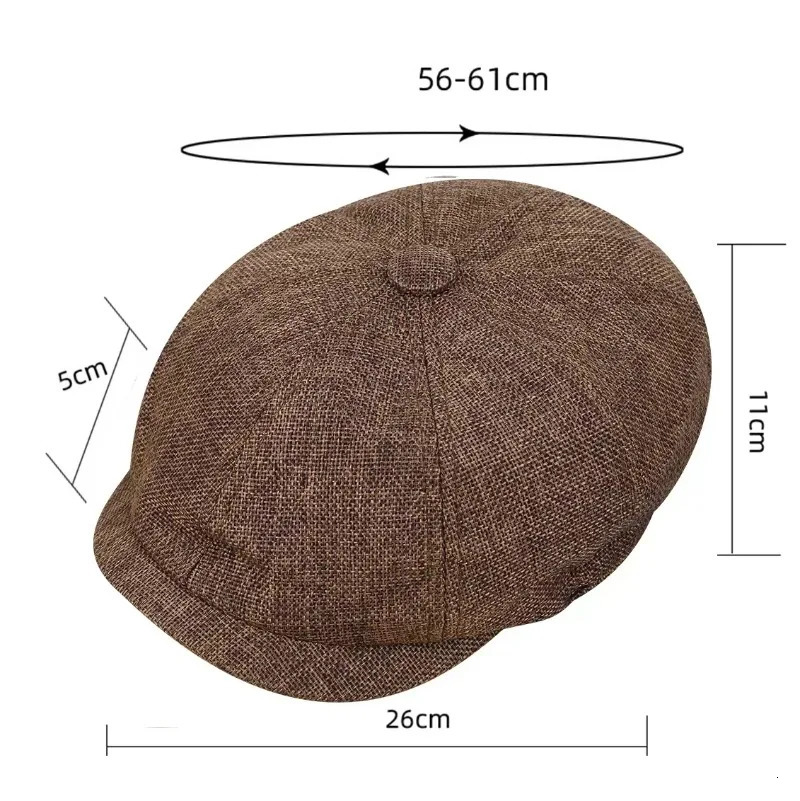 Vintage Caps Man Hats Golf Driving Sun Flat Cabbie Cap y Blinder for Men Women Summer Spring Autumn Hat 251008