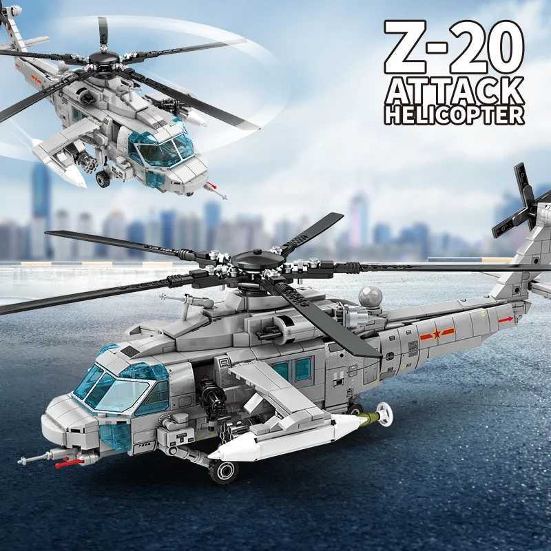 Technical Armed Police Helicopter Building Blocks Model Military STEM Kit WW2 Aircraft Warship Bricks Toys For Kids Adult Gifts J251022