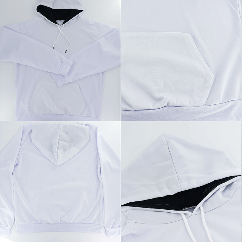 DHgatepod Women's Raglan Sleeve Hoodie - All-Over Print Scuba Fabric Pullover with Contrast Lined Hood