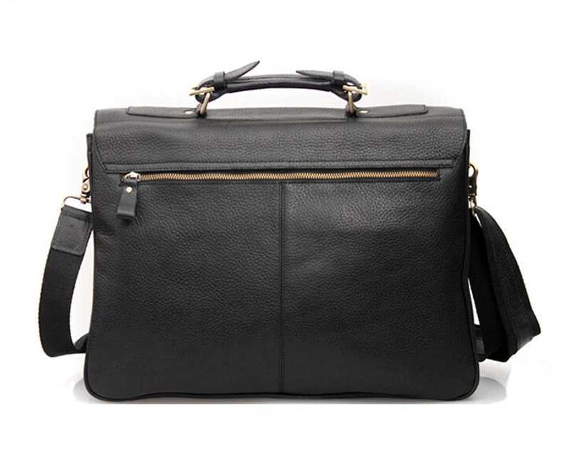 FANCODI Genuine Leather Briefcase men Business Bag Male Portfolio Attache Case Leather 156 Laptop Bag Office tote Handbag big W251022