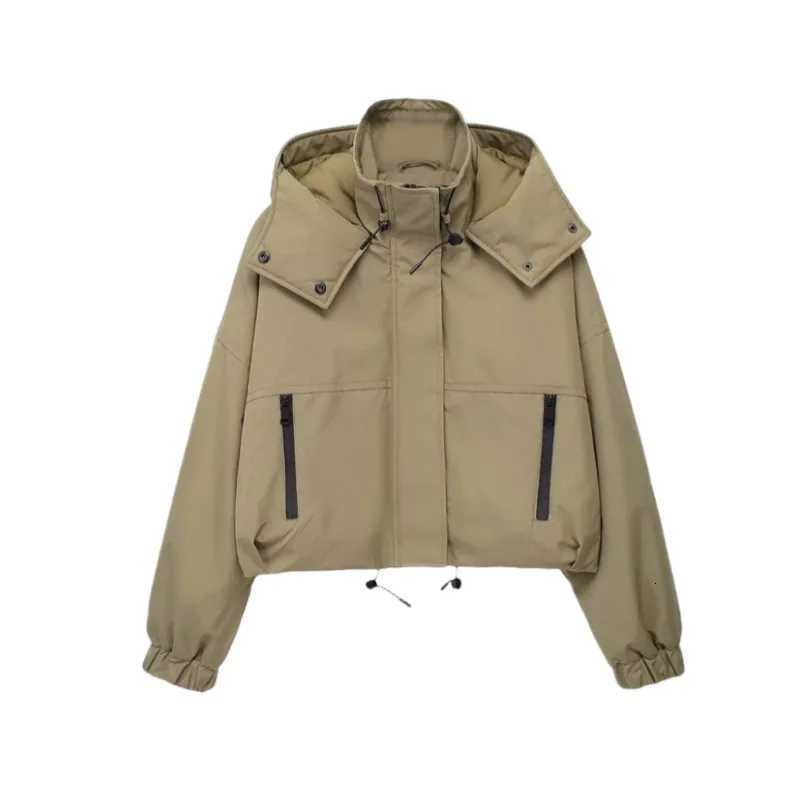 Street Style Hooded Short Loose Pure Color Workwear Jacket Cotton Outerwear New Fall Hot Sale Of The Season CrossBorder Fash Y251105