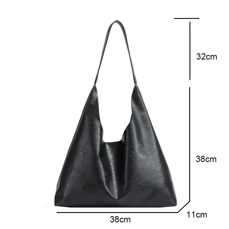 Fashion Soft Leather Handbags Women Brown Large Capacity Hand Bags Shopping Tote Female Casual Shoulder Bag Purse 251021