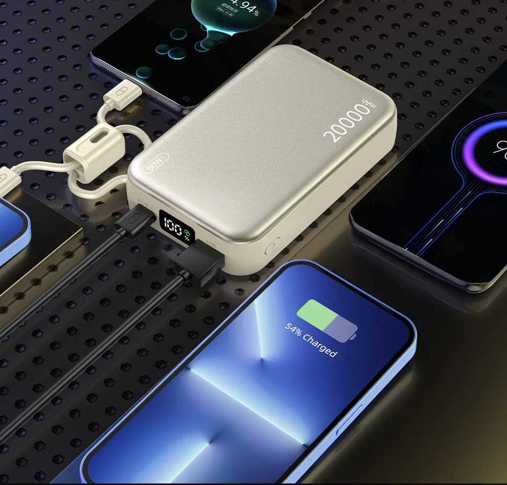 20000mAh 66W Fast Charge Power Bank CCC Chinese Certification with Cable for IPhone J251114