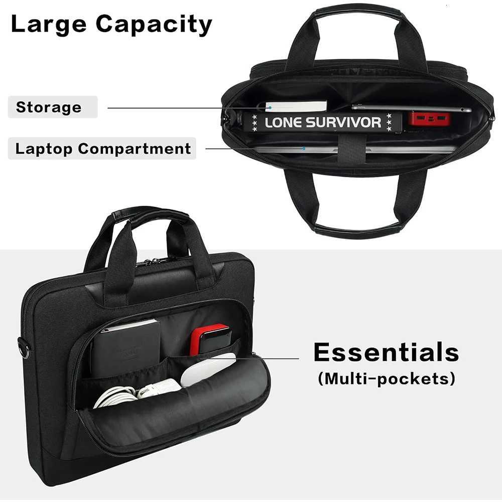 DOMISO Laptop Sleeve Business Briefcase Laptop Shoulder Bag Compatible with 1415617 Inch Laptops W251022