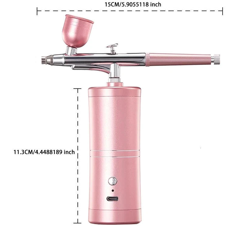 Airbrush Nails with Compressor Portable Airbrush For Nails Art Paint Craft Cake Decoration Nano Steam Gun Spray Compressor 251015