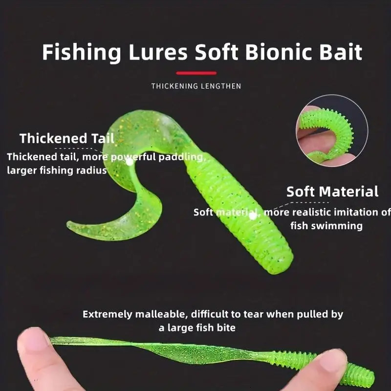 40PCS Soft Fishing Lures Kit Silicone Lure Set Artificial Bait Worm with Crank Jig Head Hooks Fishing Tackle Accessories 251021