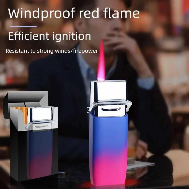 New refillable windproof lighter highend gold finish Instagram worthy design perfect gift for boyfriend C251022