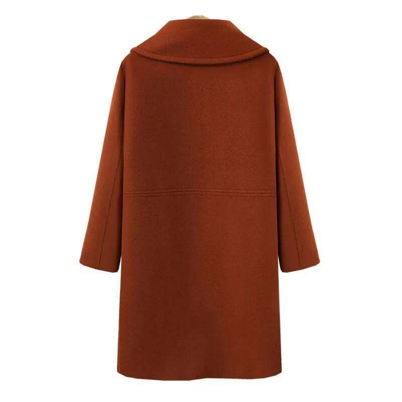 Elegant Coats Winter Fashion Comfortable Decent Plain Simple Lapel Double-breasted Street Daily Women's Clothes