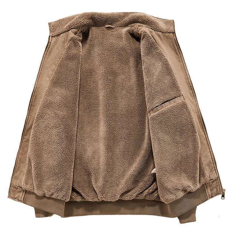 New Fashion Men Winter Fleece Multi-pockets Cargo Male Cotton Thicker Warm Parkas Dowm Jackets Man Casual Tooling Coats