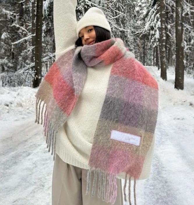 Scarf Scarves Wool Double Blanket Classic Plaid Women Men Designer for women Warm luxury winter designer Fashion scarf FF